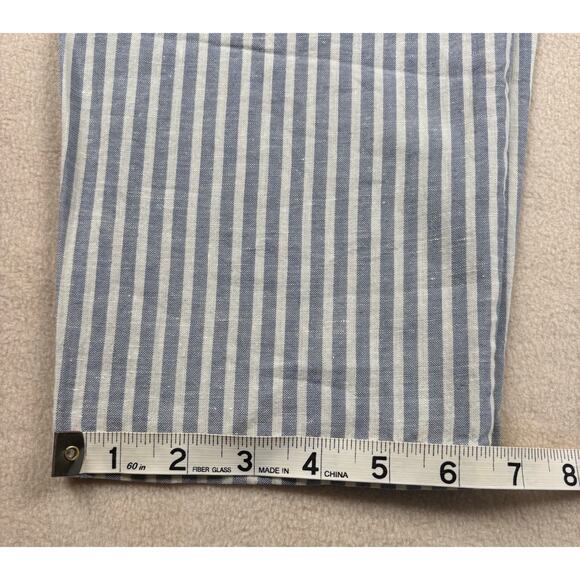 EILEEN FISHER Petite Small Hemp Organic Cotton blend Blue White Striped pant‎ - Picture 9 of 9